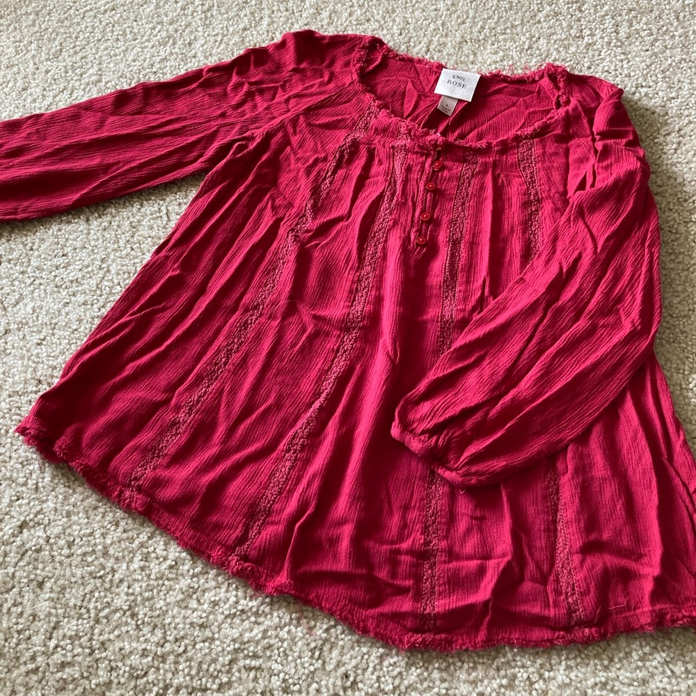 Red peasant blouse